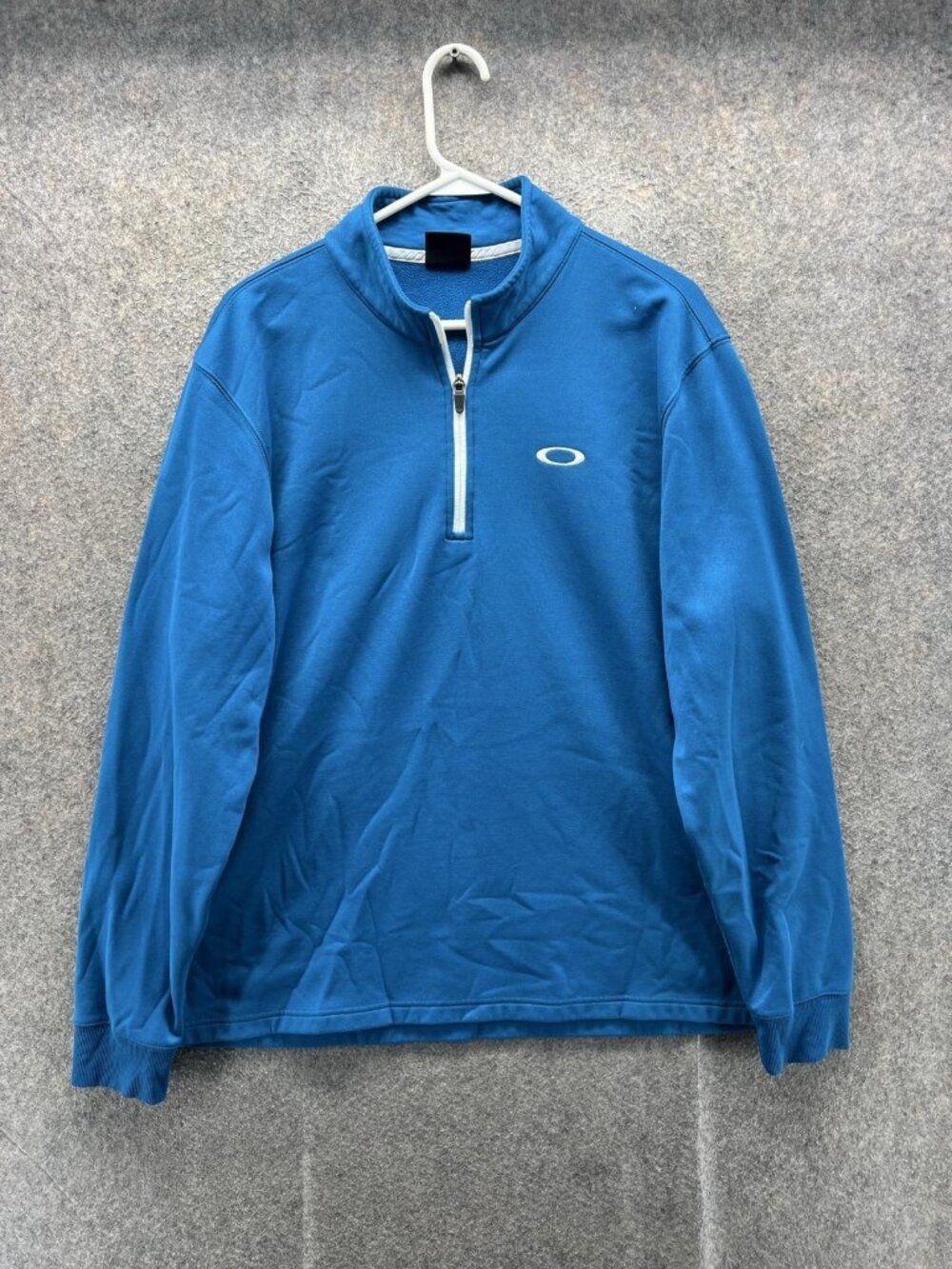 Oakley Pullover Mens XL Blue 1/4 Zip Long Sleeve Mock Neck Athletic Top